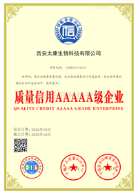 质量信用5A企业证书